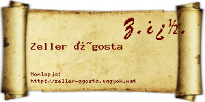 Zeller Ágosta névjegykártya